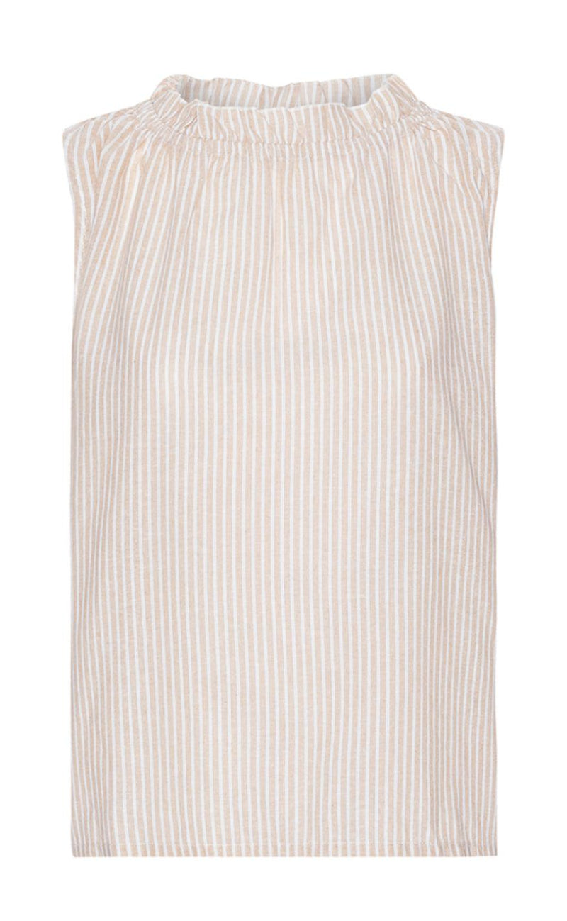 Continue Top - Liva Stripe - Sand/White