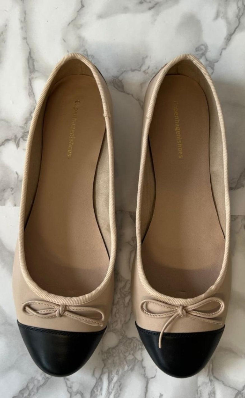 Copenhagen Shoes Ballerina - Lovely - Black/Beige