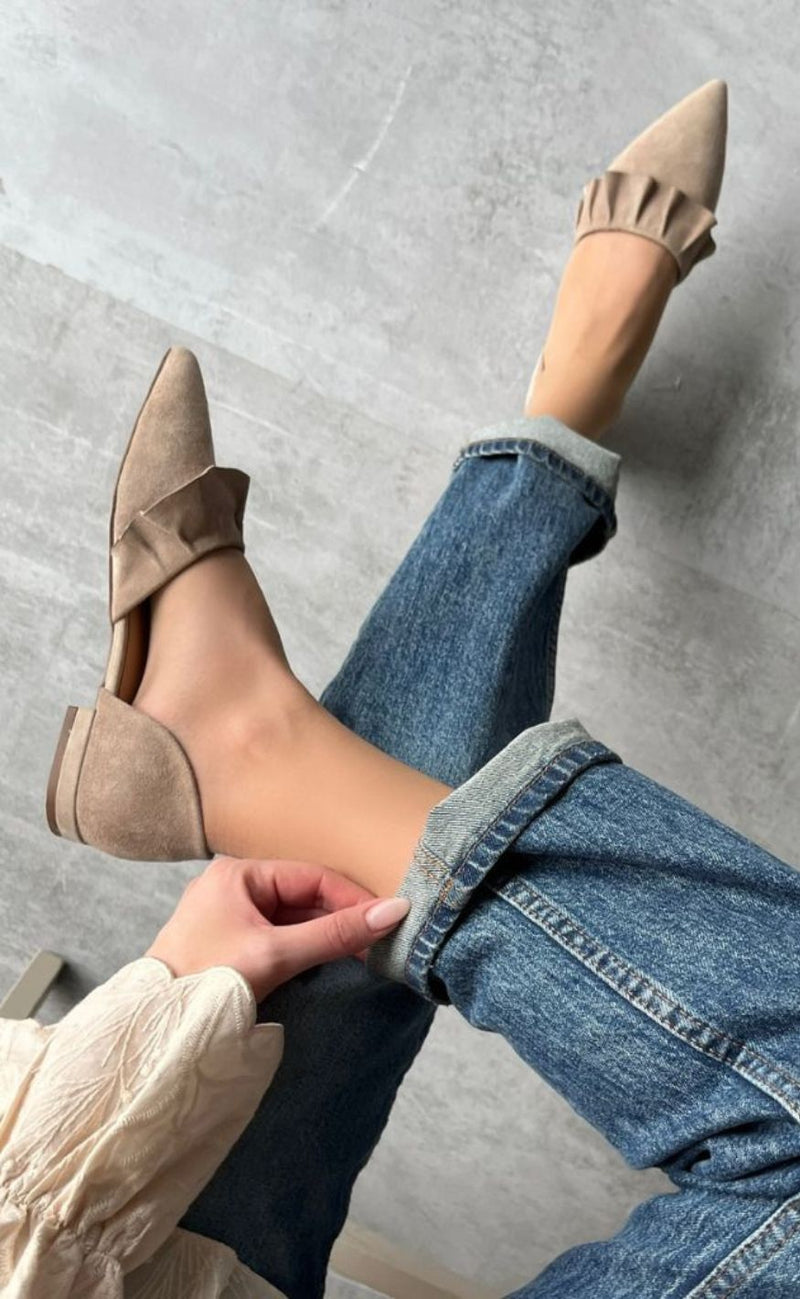 Copenhagen Shoes Loafers / Ballerina - New Romance Suede - Beige