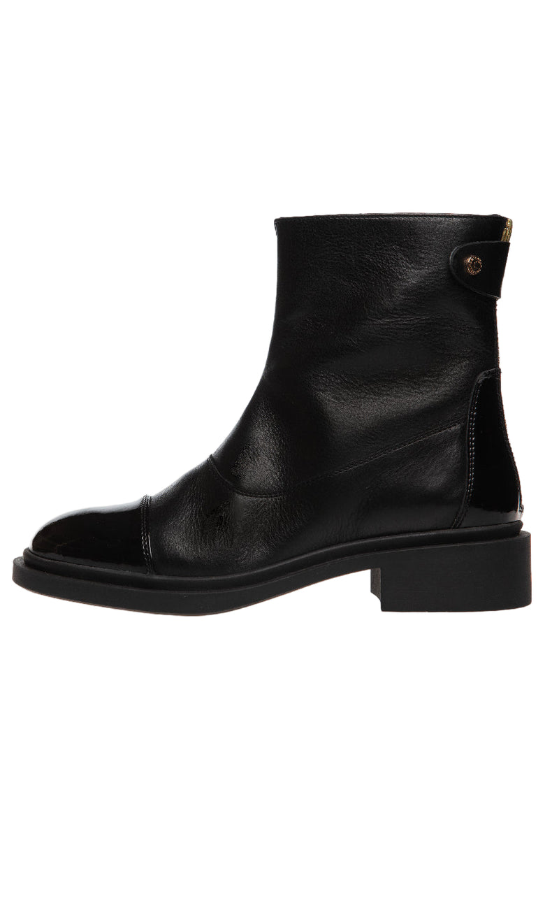 Copenhagen Shoes Støvler - As You See - Black W. Patent Toe