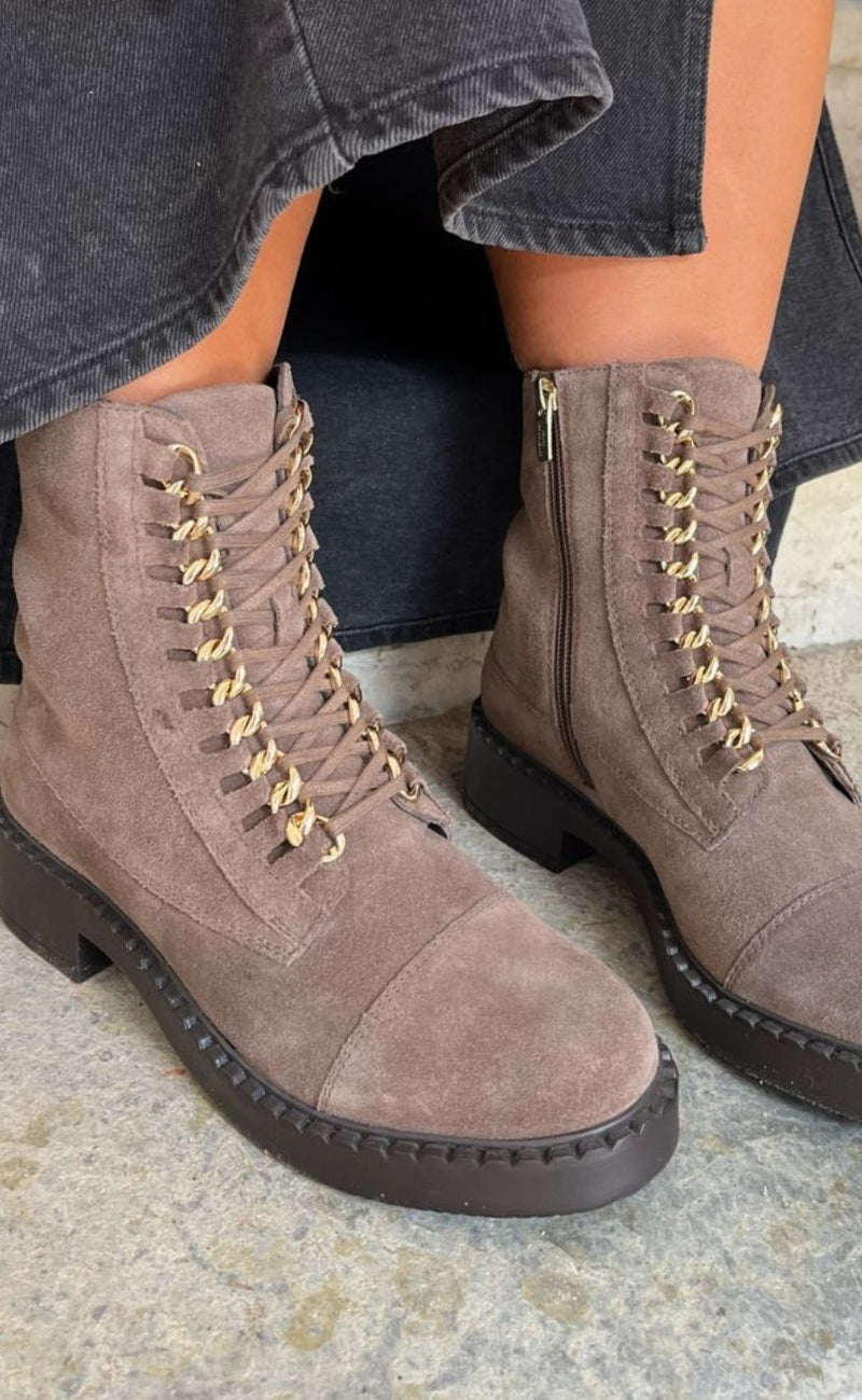 Copenhagen Shoes Støvler - New Rock Suede - Smoke