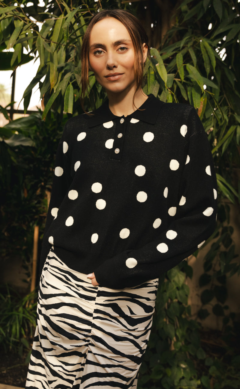 Cras Pullover - Love - Black White Dot