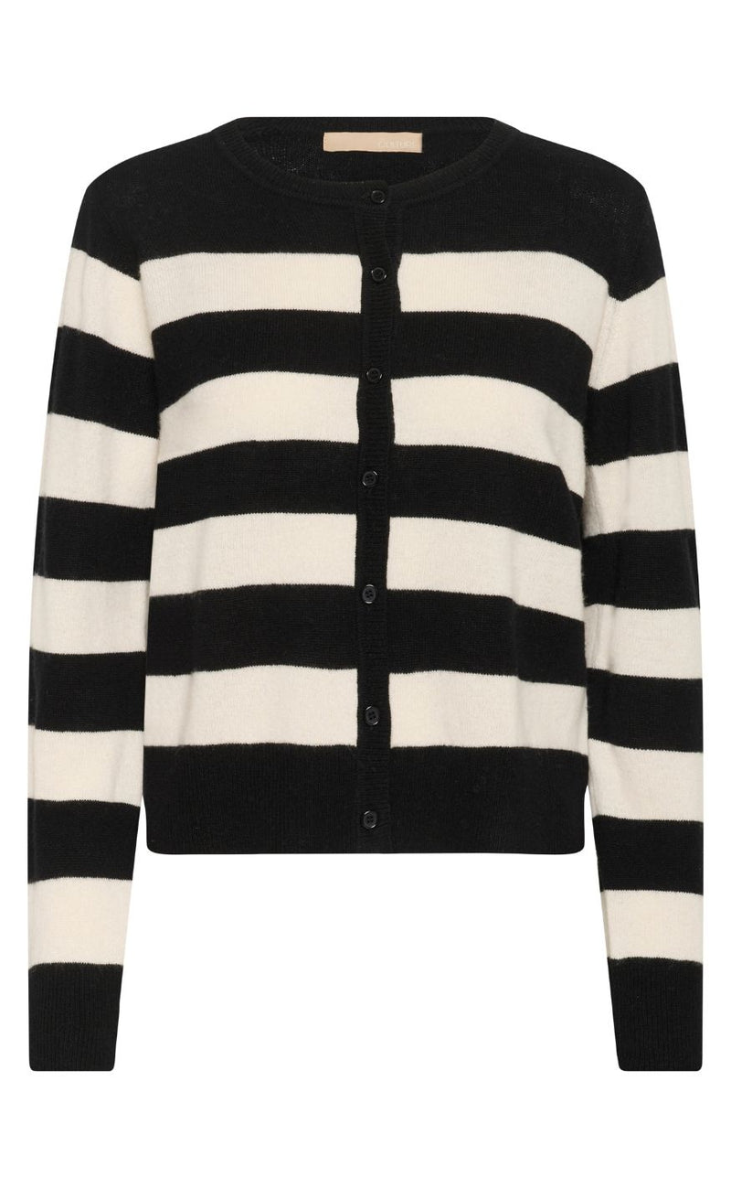 Culture Cardigan - Callie Arrow Stripe - Black/Whitecap Stripe