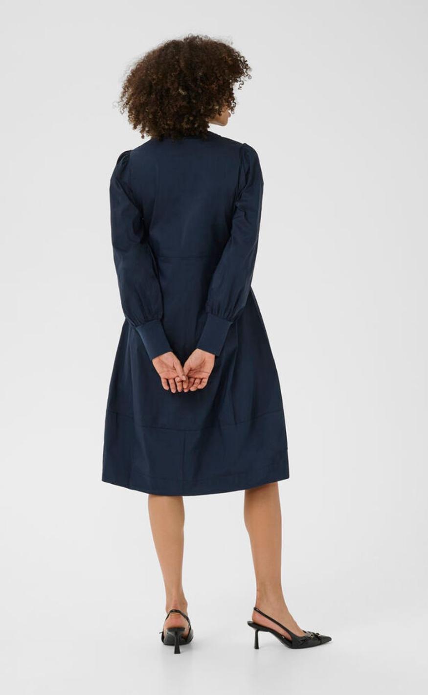 Culture Kjole - Antoinett Rib - Blue Iris
