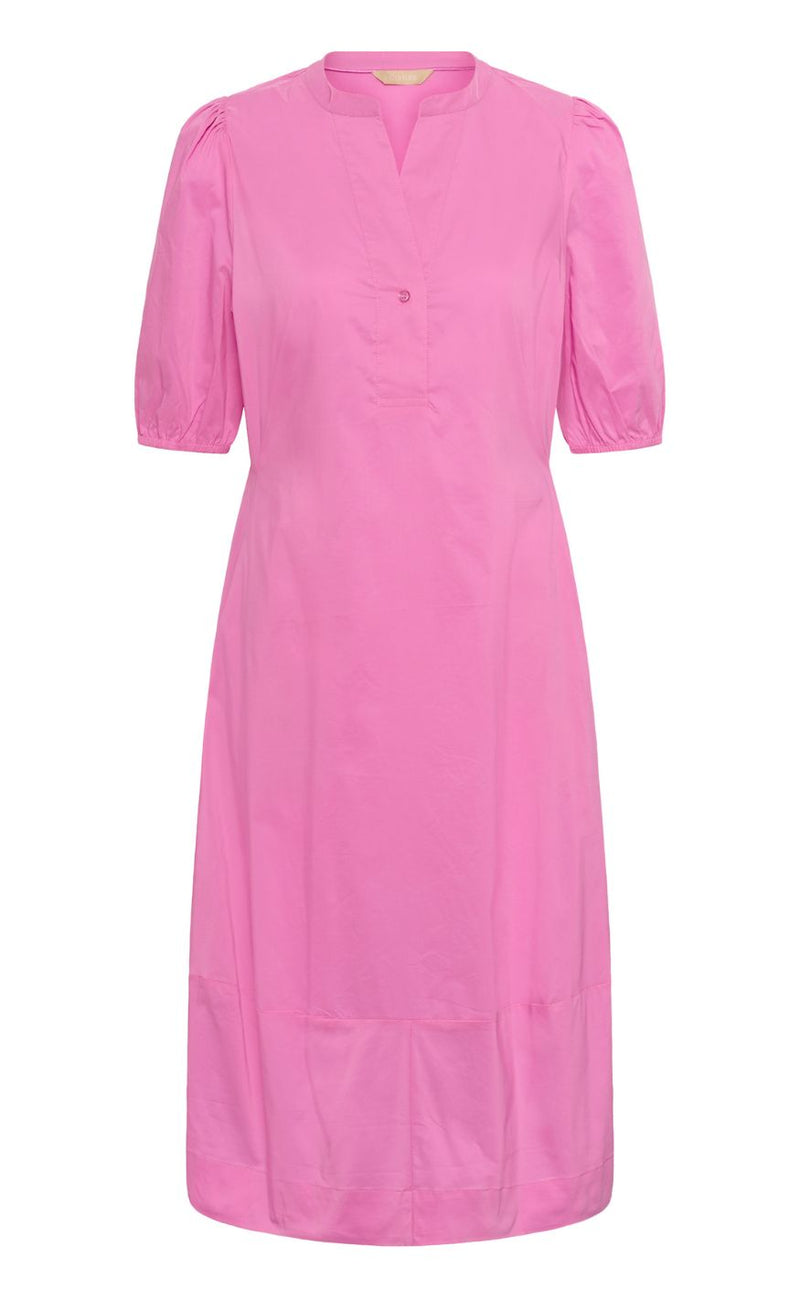 Culture Kjole - Antoinett SS Placket - Fuchsia Pink