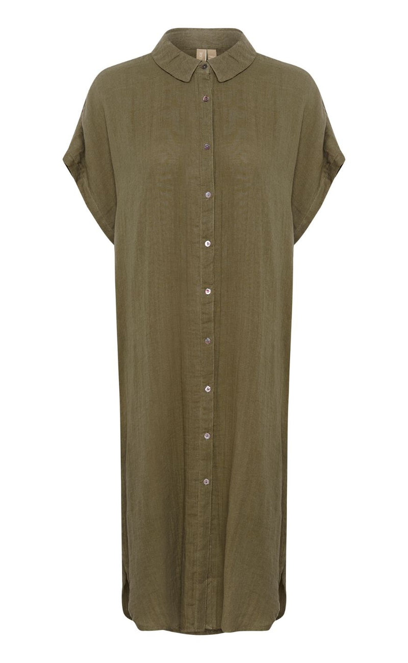 Culture Kjole - Elina Kaftan - Dusky Green