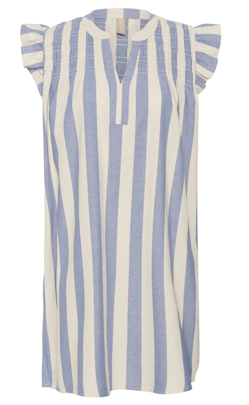 Culture Kjole - Kapina - Whitecap/Blue Stripe