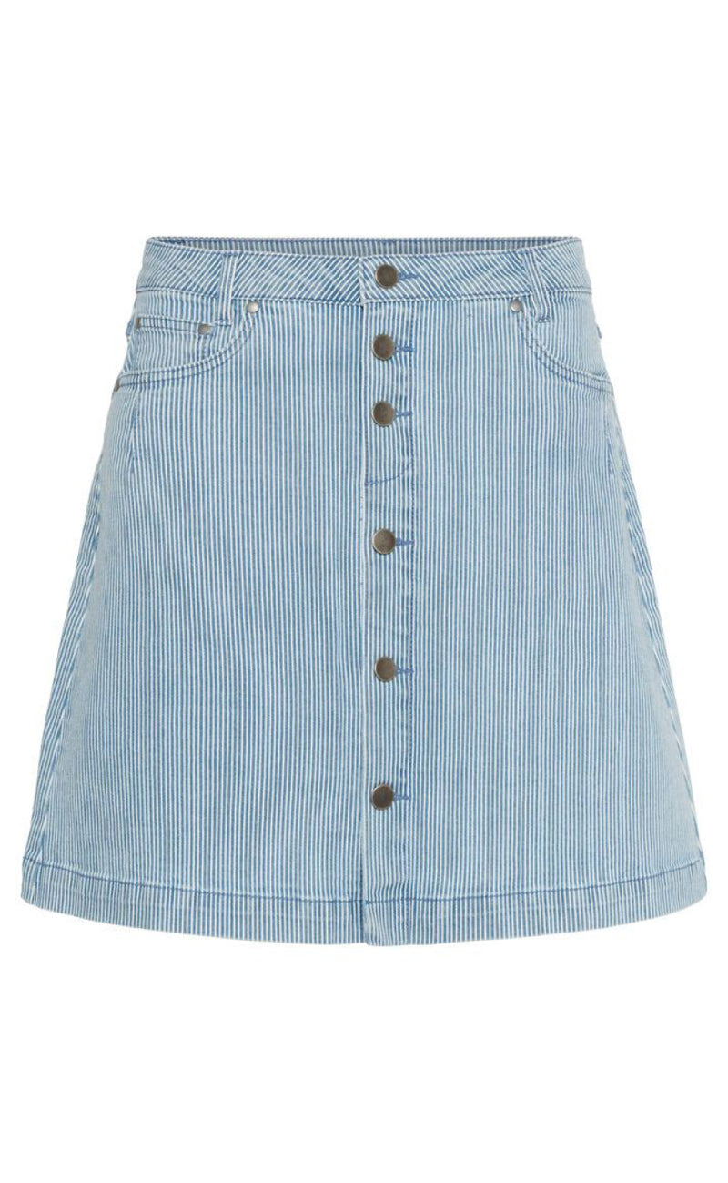 Culture Nederdel - Milky Short - Blue/White Stripe