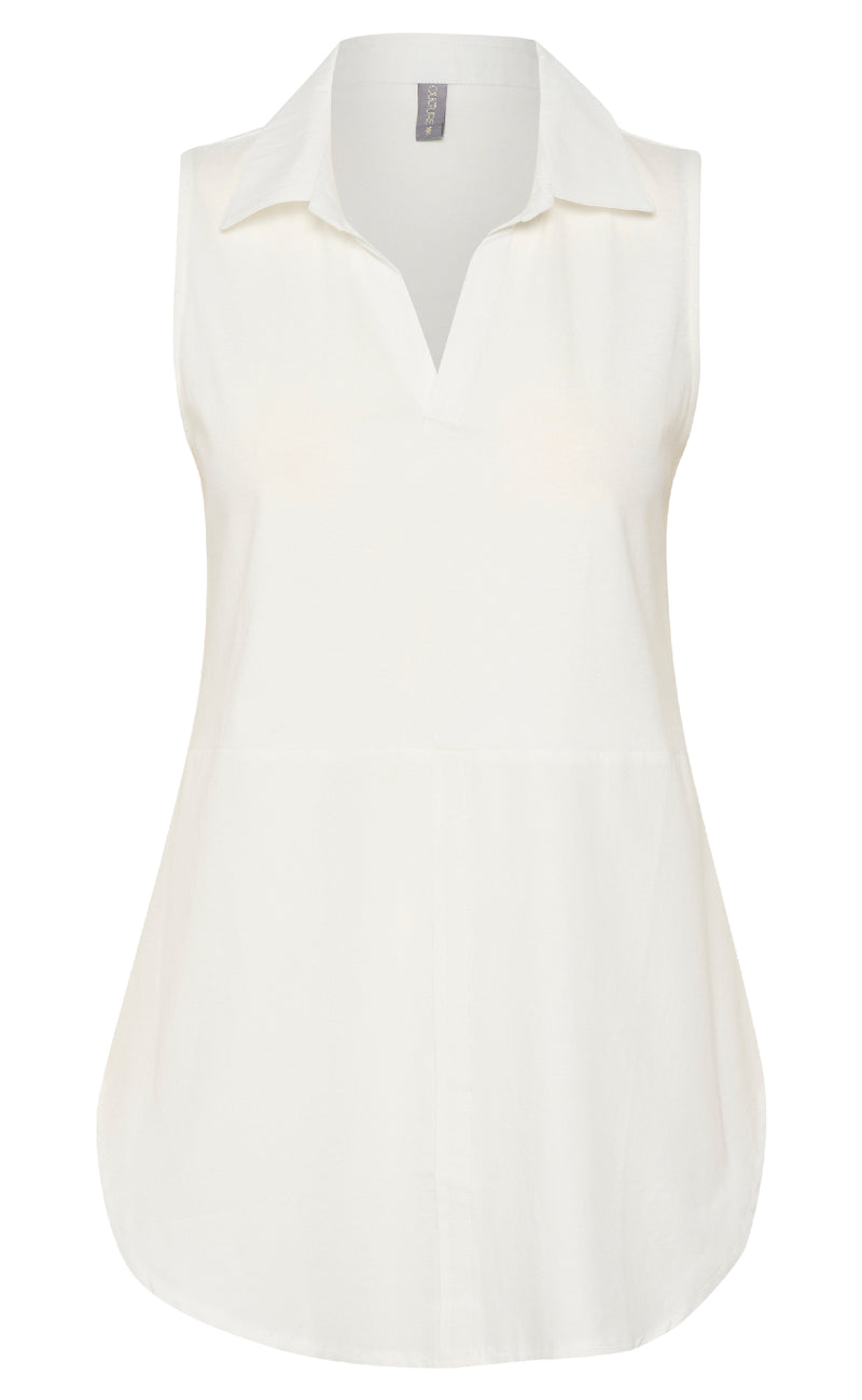 Culture Top - Delphina Collar - Spring Gardenia