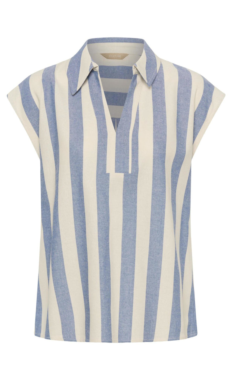 Culture Top - Kapina - Whitecap/Blue Stripe