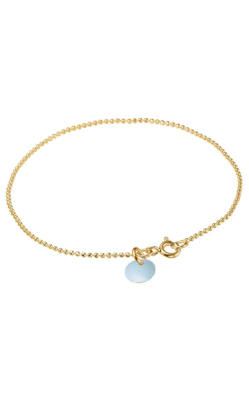 ENAMEL Copenhagen Armbånd - Ball Chain - Icy Blue