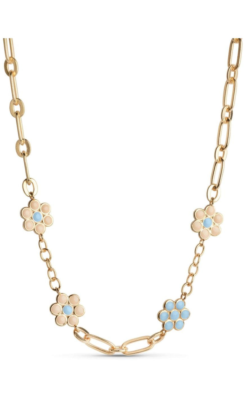 ENAMEL Copenhagen Halskæde - Blossom - Orange/Beige/Light Blue/Light Pink