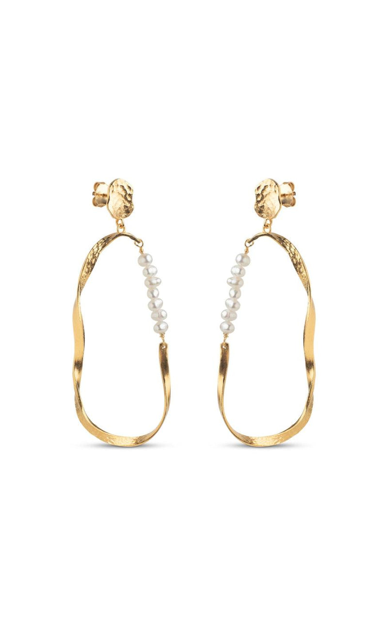 ENAMEL Copenhagen Ørering - Aloma Pearl Large - Gold Colour