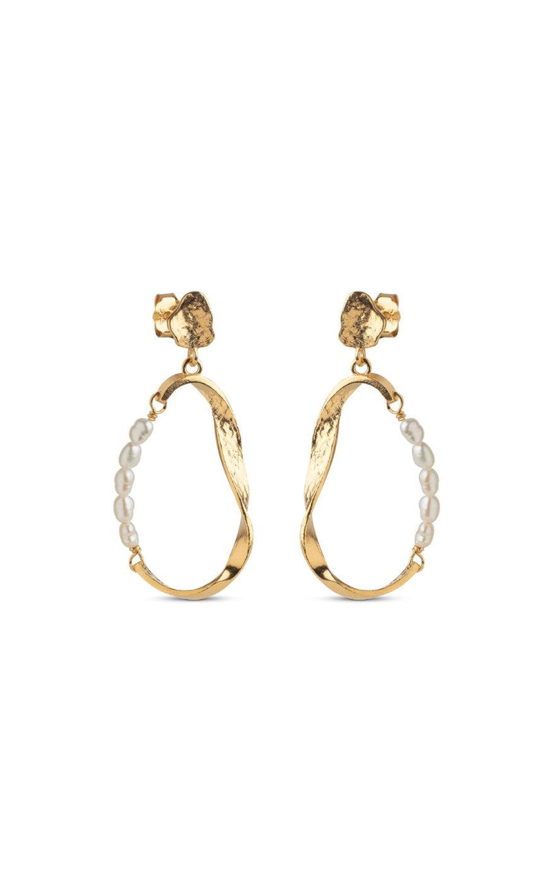 ENAMEL Copenhagen Ørering - Aloma Pearl Small - Gold Colour