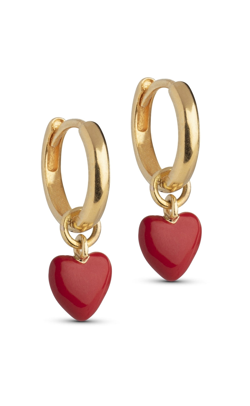 ENAMEL Copenhagen Øreringe - Amore Hoops - Red