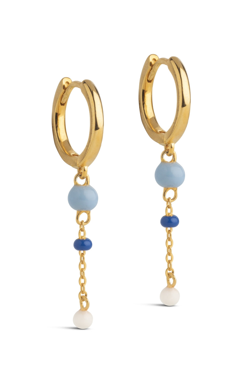 ENAMEL Copenhagen Øreringe - Lola Bold Hoops - Marine