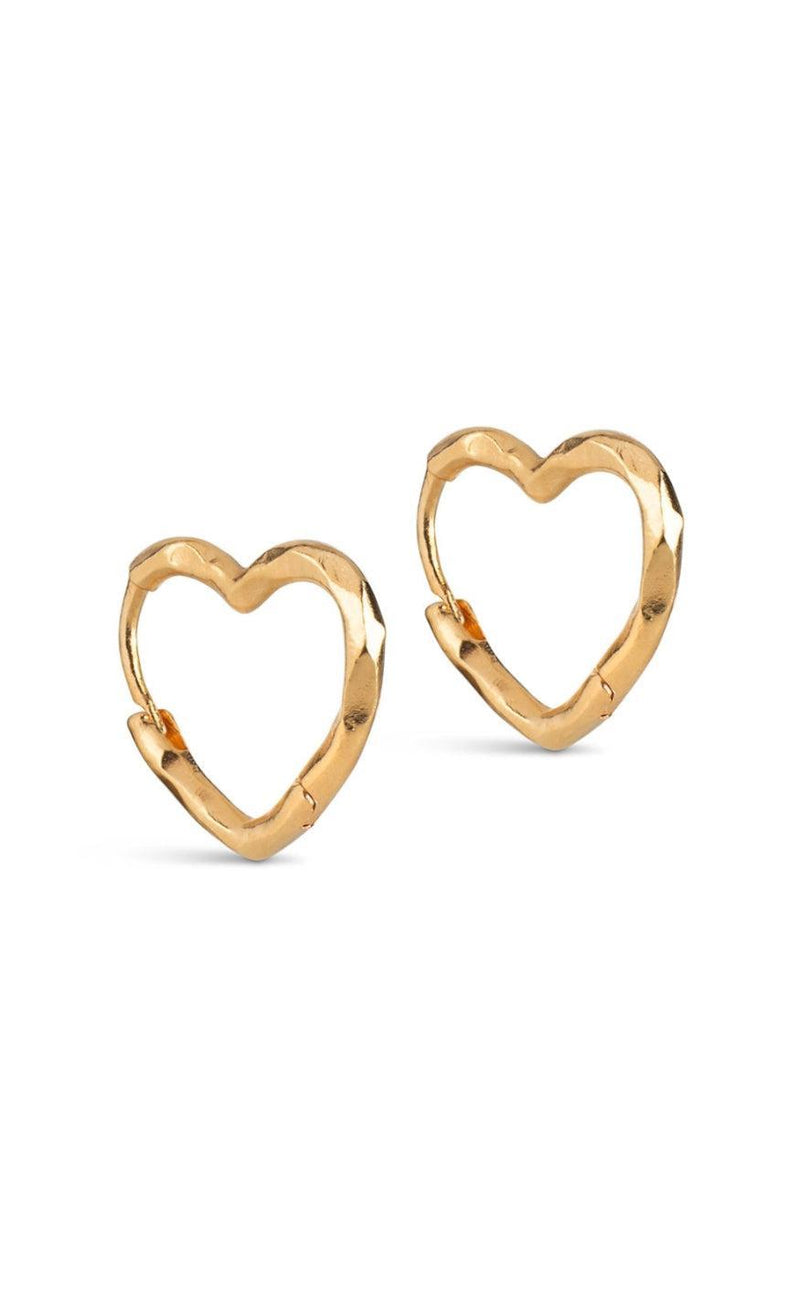 ENAMEL Copenhagen Øreringe - Organic Heart Small - Gold Colour