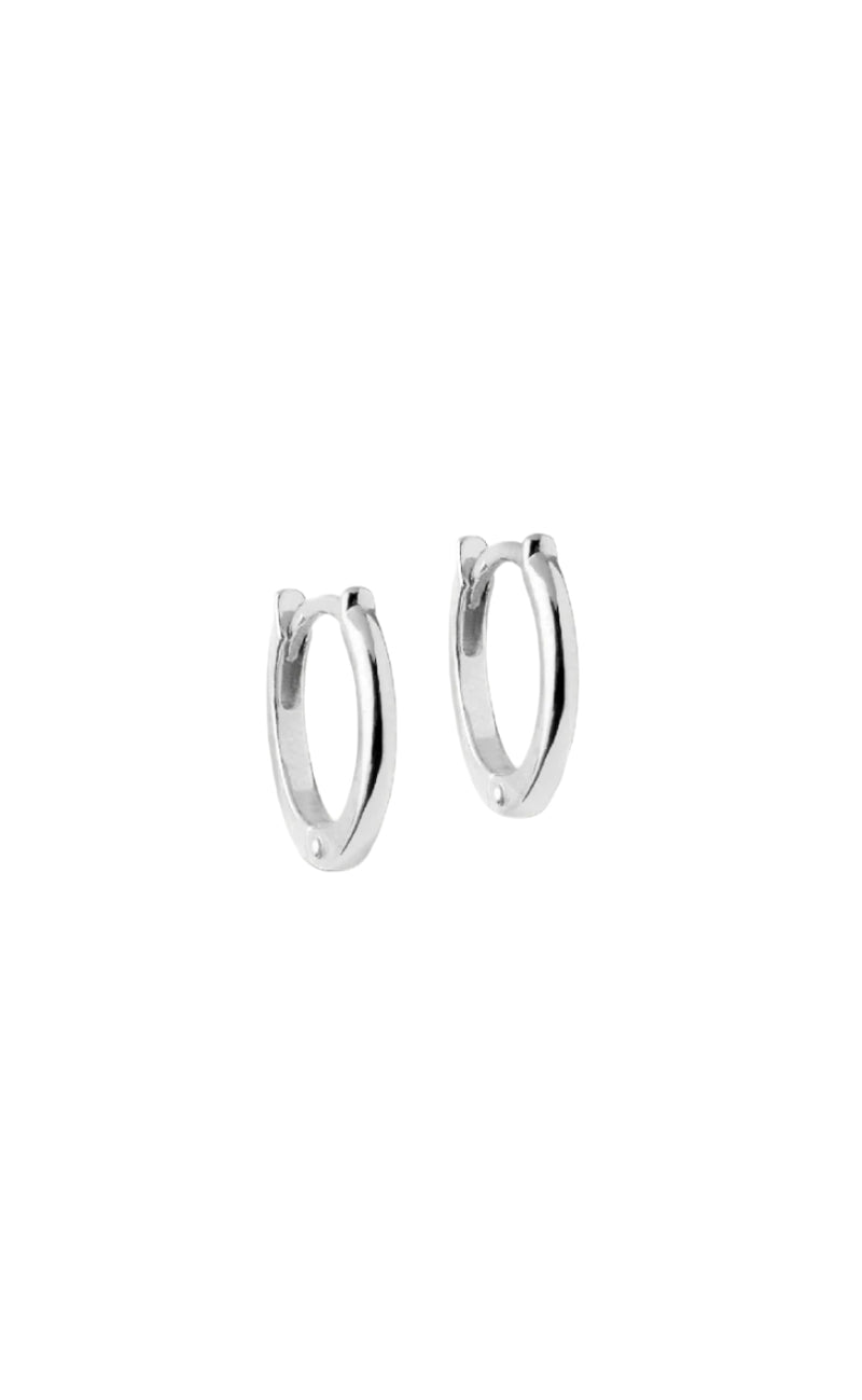 ENAMEL Copenhagen Øreringe - Small Classic Hoops - Silver Colour