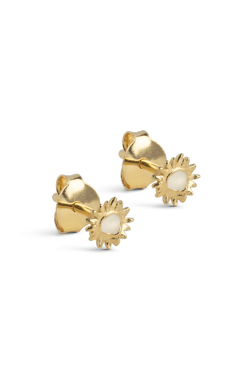ENAMEL Copenhagen Øreringe - Studs Mini Sunshine - Daisy
