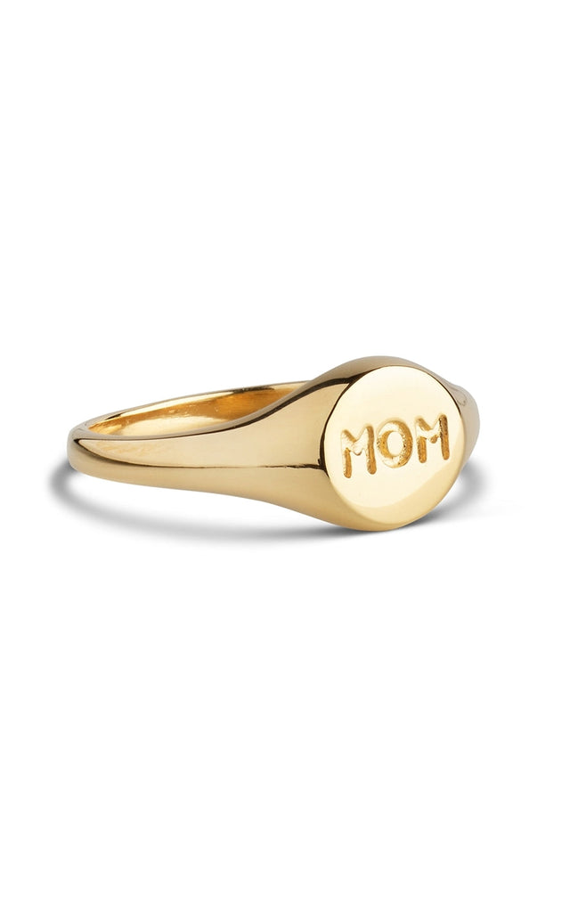 ENAMEL Copenhagen Ring - Mom Signet - Gold Colour