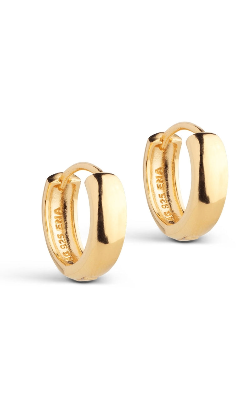 Enamel Copenhagen Øreringe - Classic 15 mm - Gold Colour