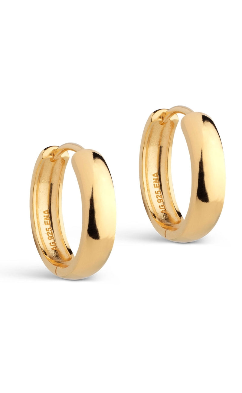 Enamel Copenhagen Øreringe - Classic 20 mm - Gold Colour