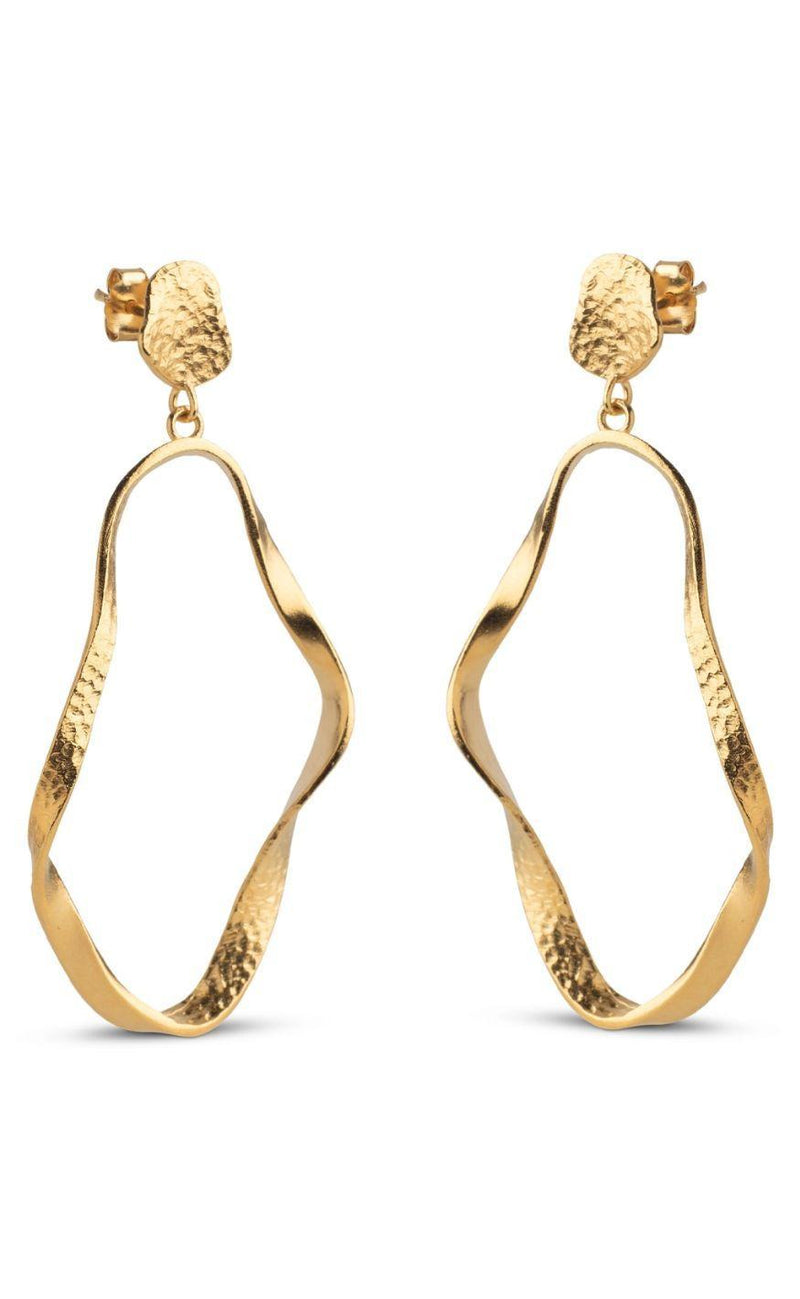 Enamel Ørering - Aloma Large - Gold Colour