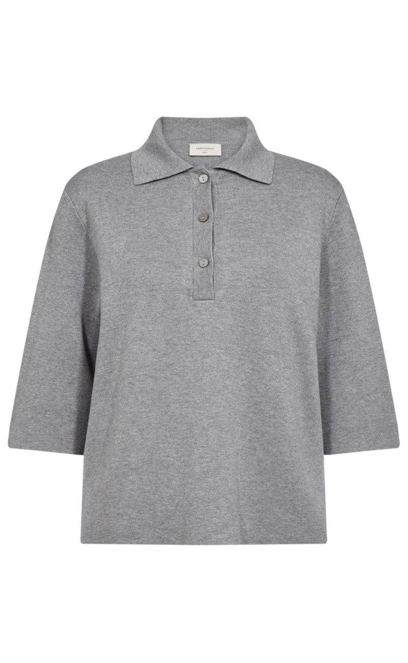 Freequent Bluse - Ani - Medium Grey Melange