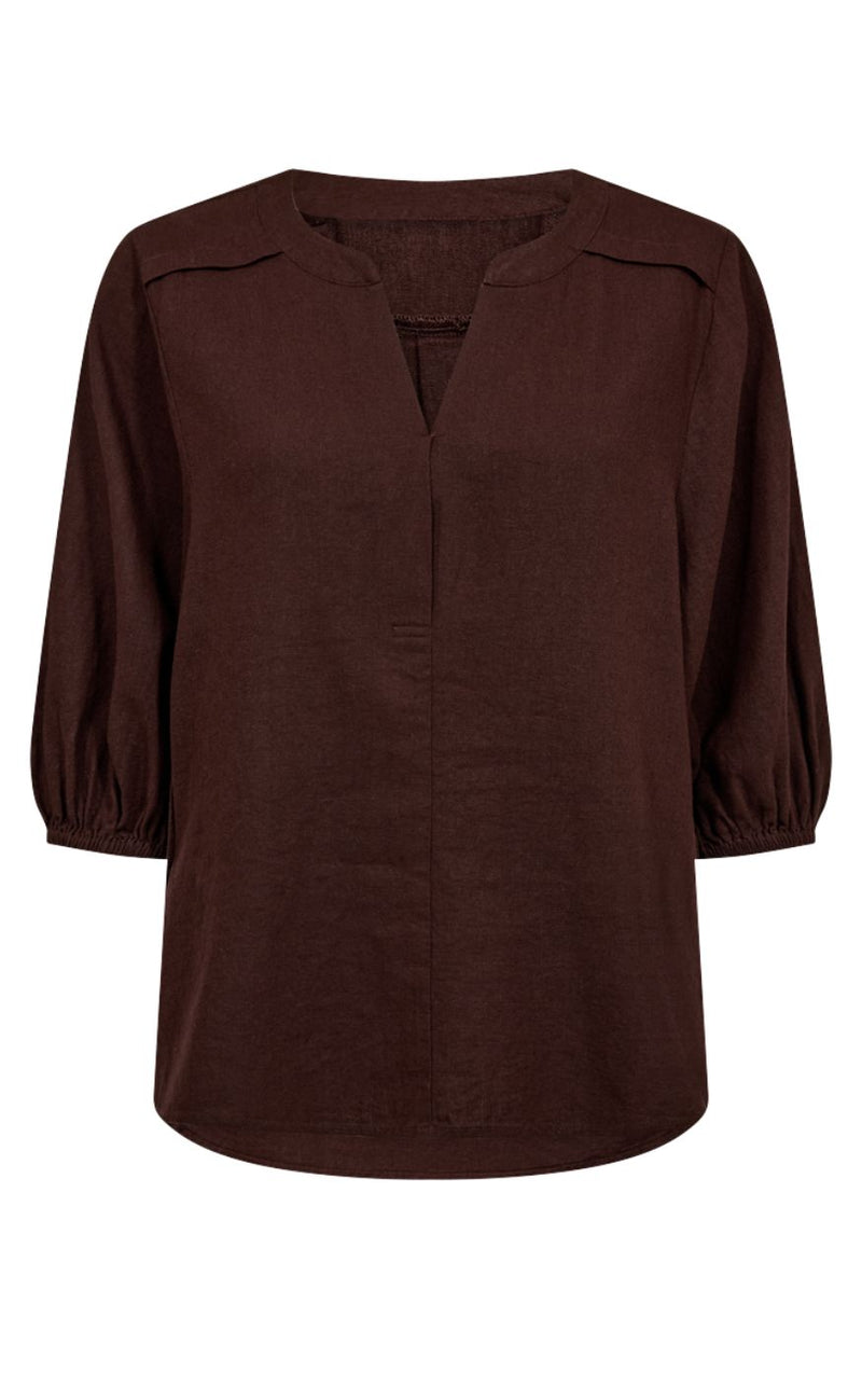 Freequent Bluse - Lava 204290 - Coffee Bean