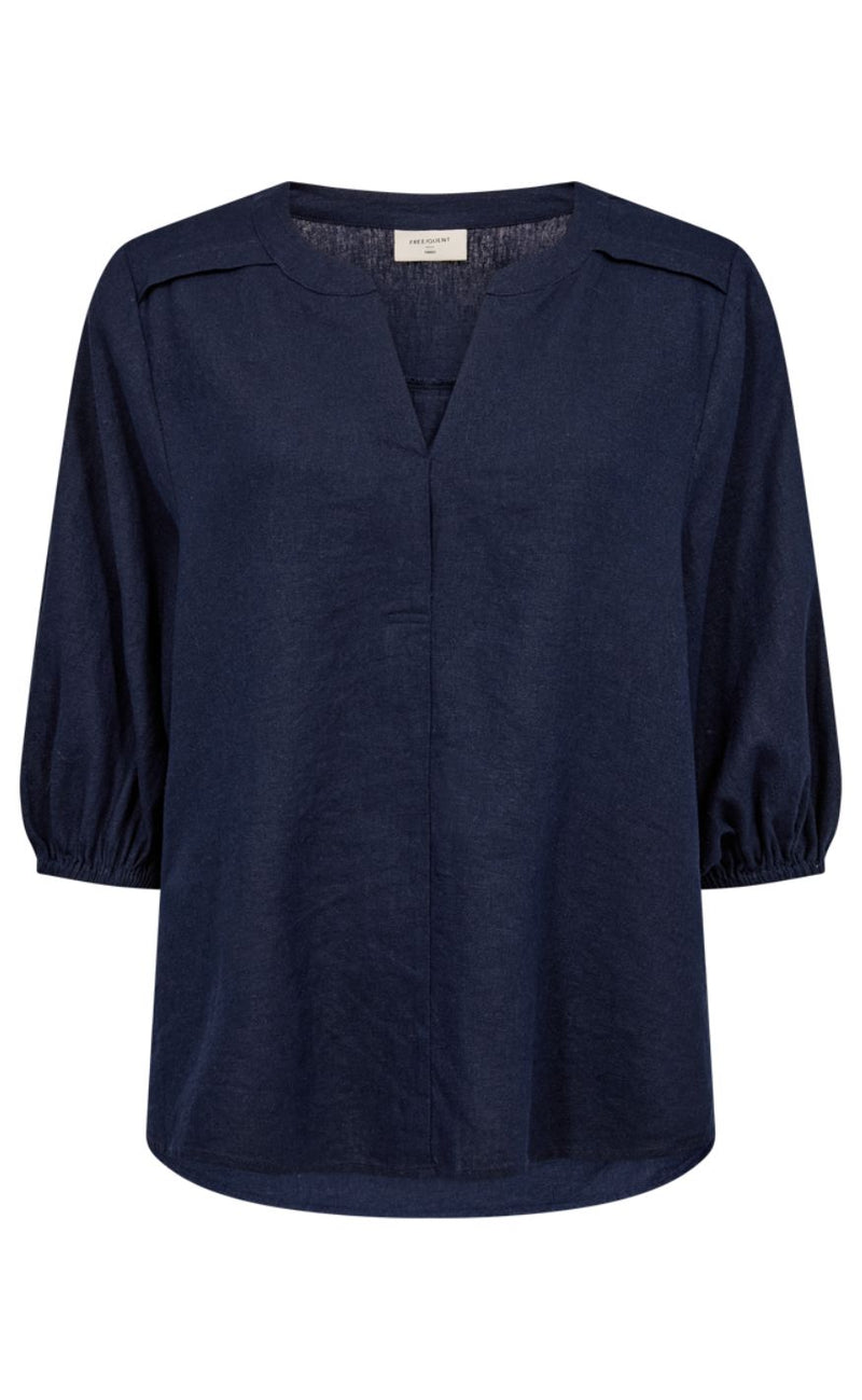Freequent Bluse - Lava 204290 - Navy Blazer