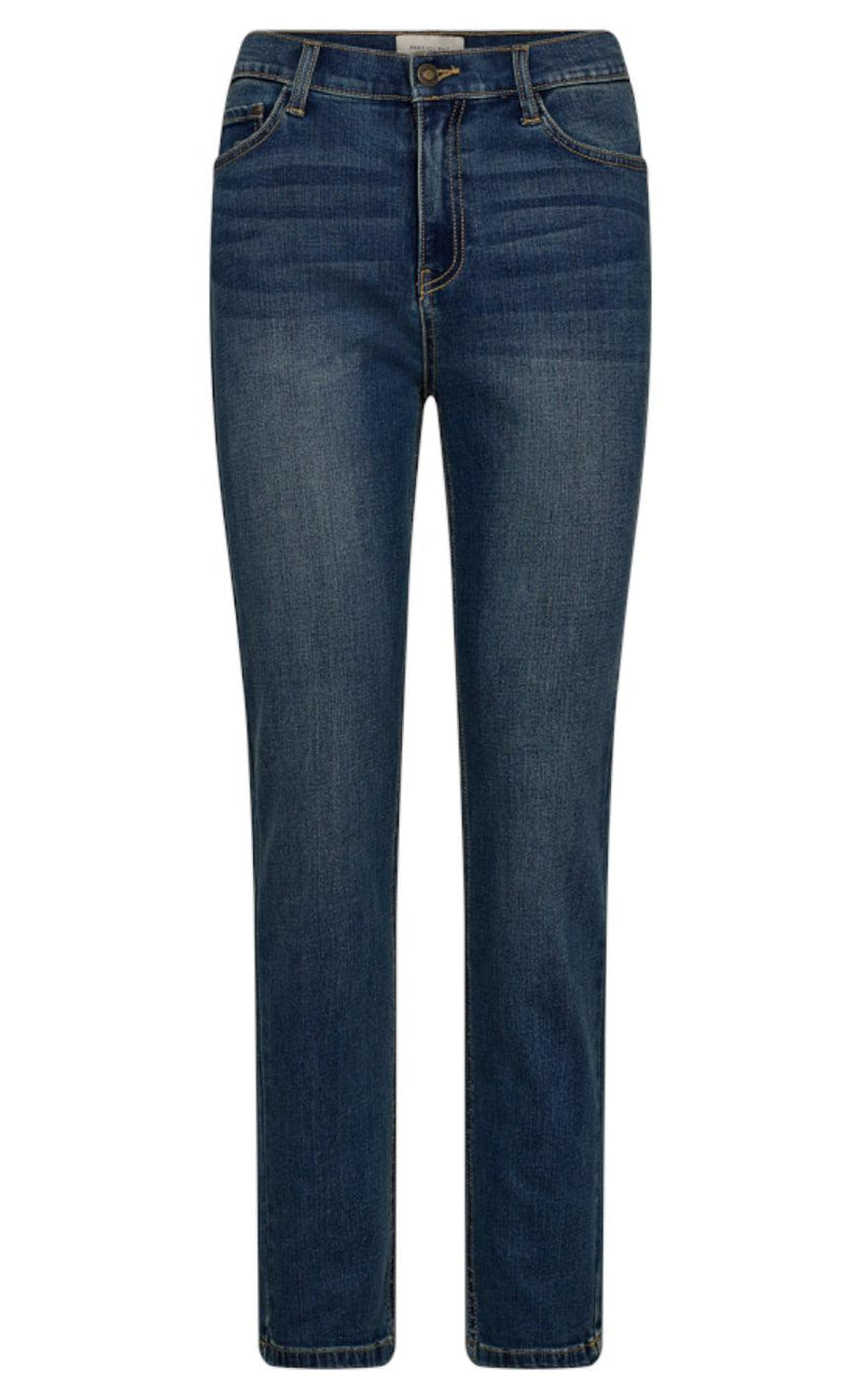 Freequent Bukser - Harlow Straight - Medium Blue Denim