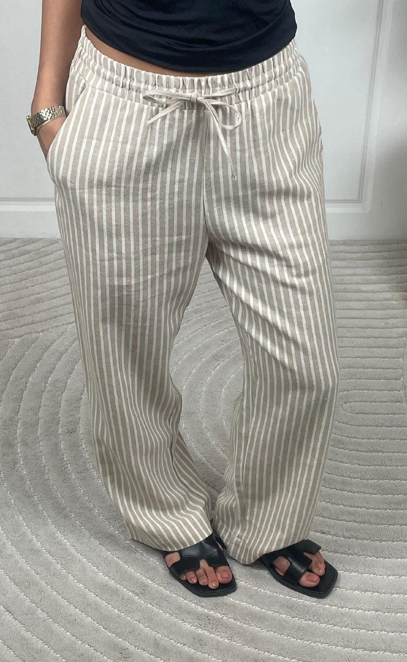 Freequent Bukser - Lava - Simply Taupe w. Off-white