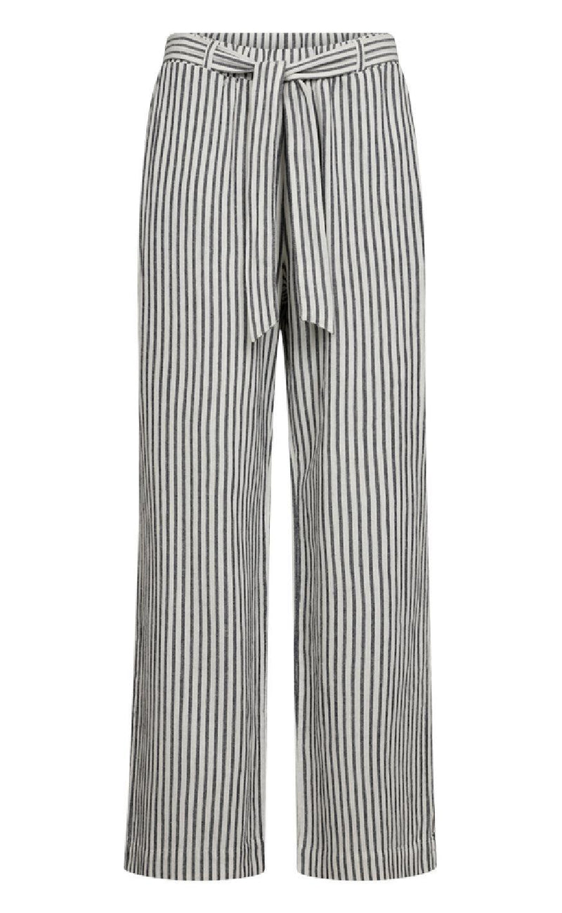 Freequent Bukser - Lavisco - Star Off-white w. Navy Blazer