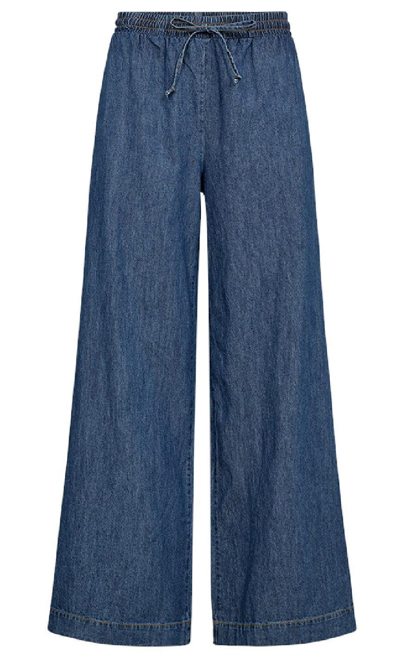 Freequent Bukser - Lisea Wide - Medium Blue Denim