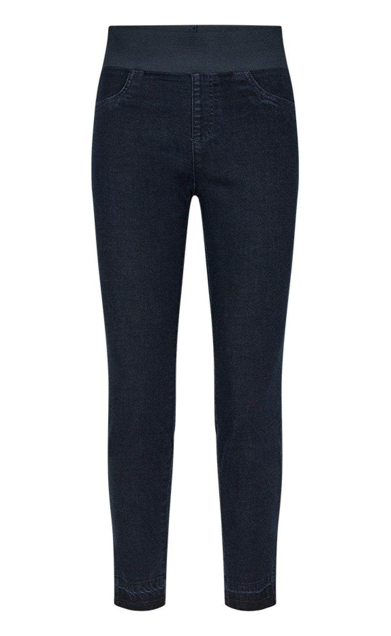 Freequent Bukser - Shantal Ankle Raw - Dark Blue Denim