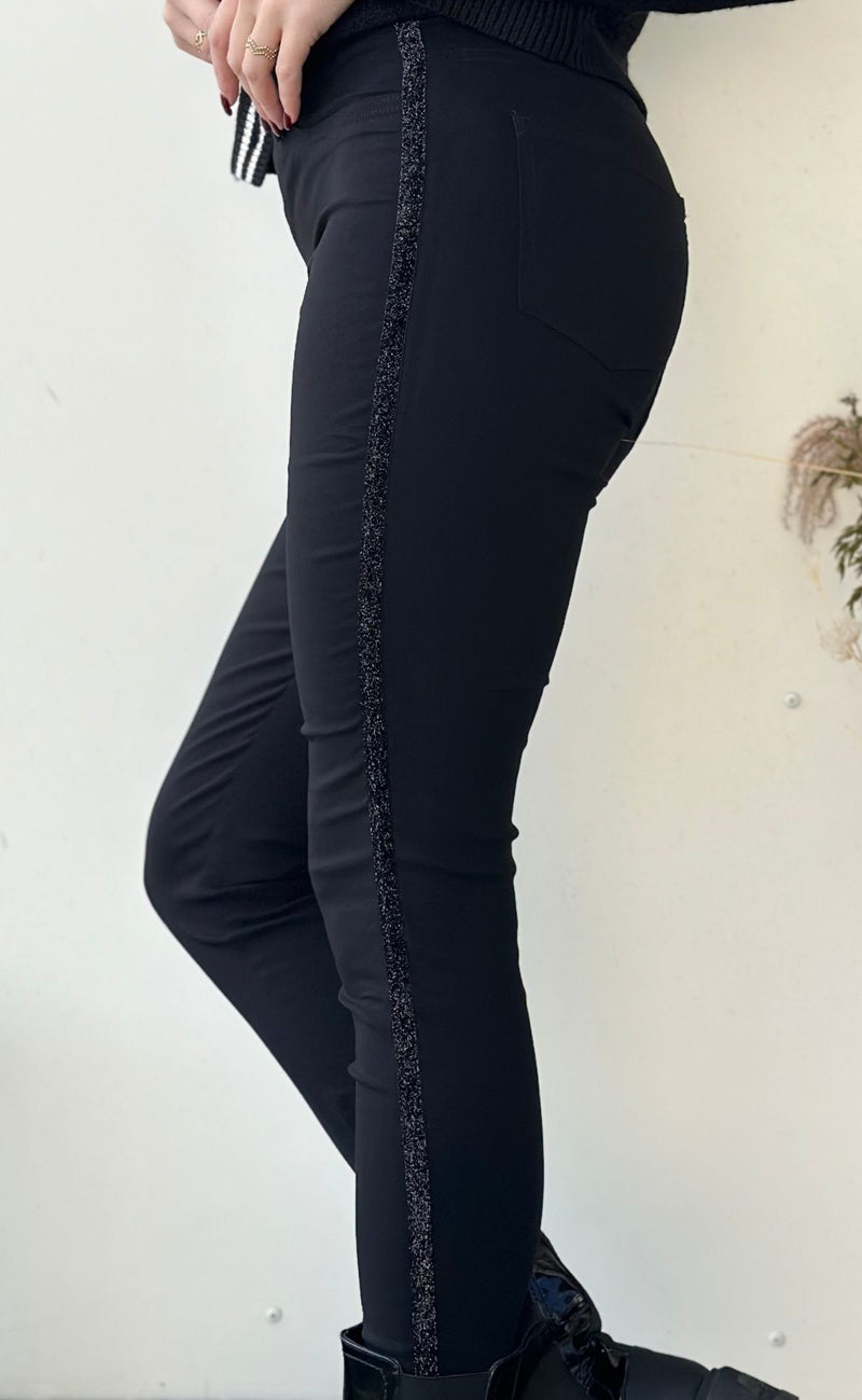 Freequent Bukser - Shantal Glitter - Black