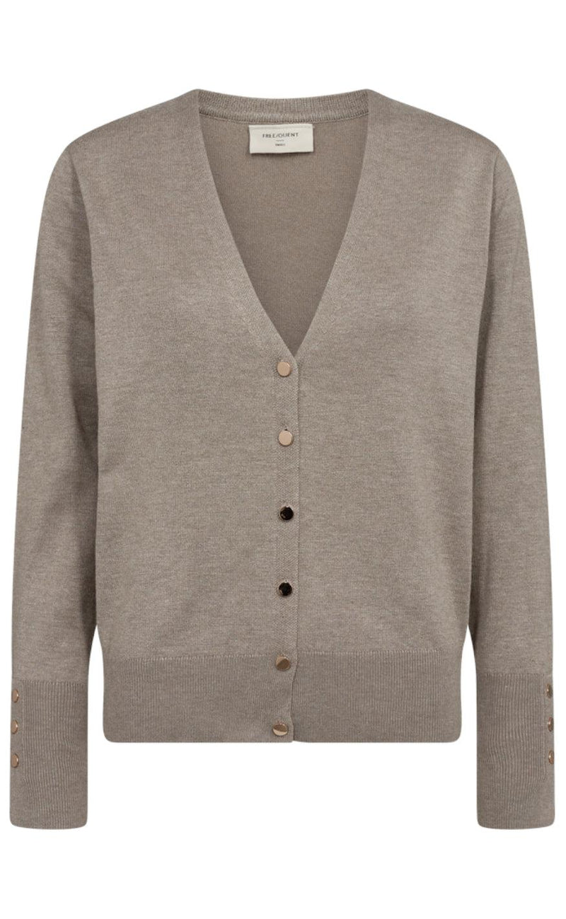 Freequent Cardigan - Katie - Desert Taupe Melange