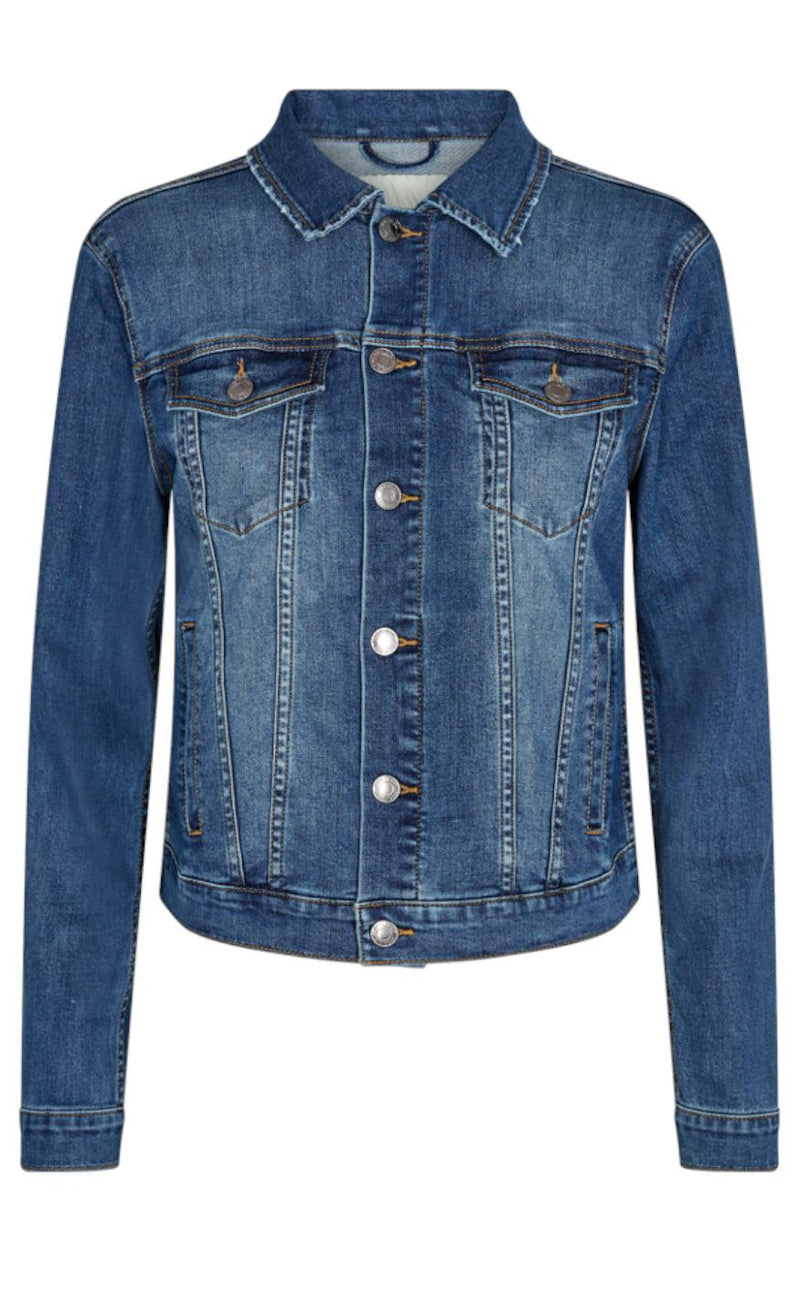 Freequent Jakke - Rock - Medium Blue Denim