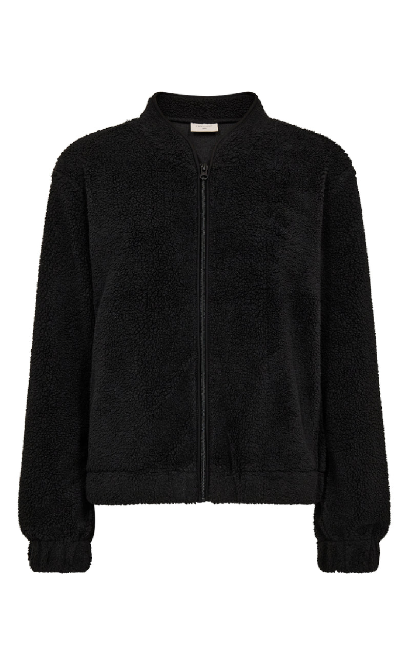 Freequent Jakke - Teddy - Black