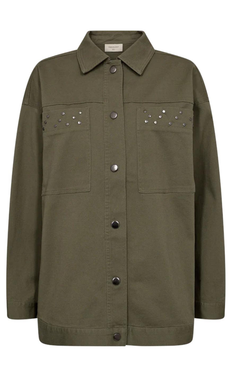 Freequent Jakke - Utili - Deep Lichen Green