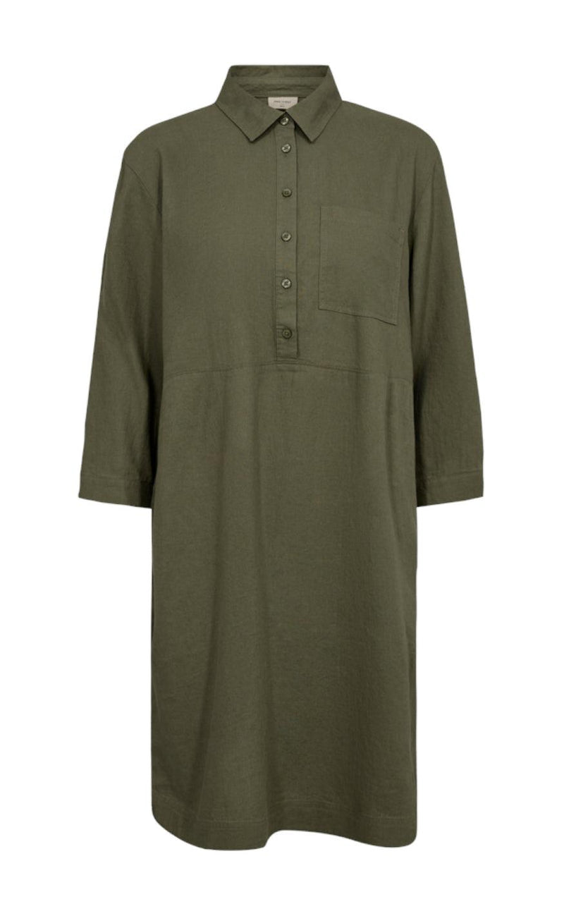 Freequent Kjole - Laluna - Deep Lichen Green