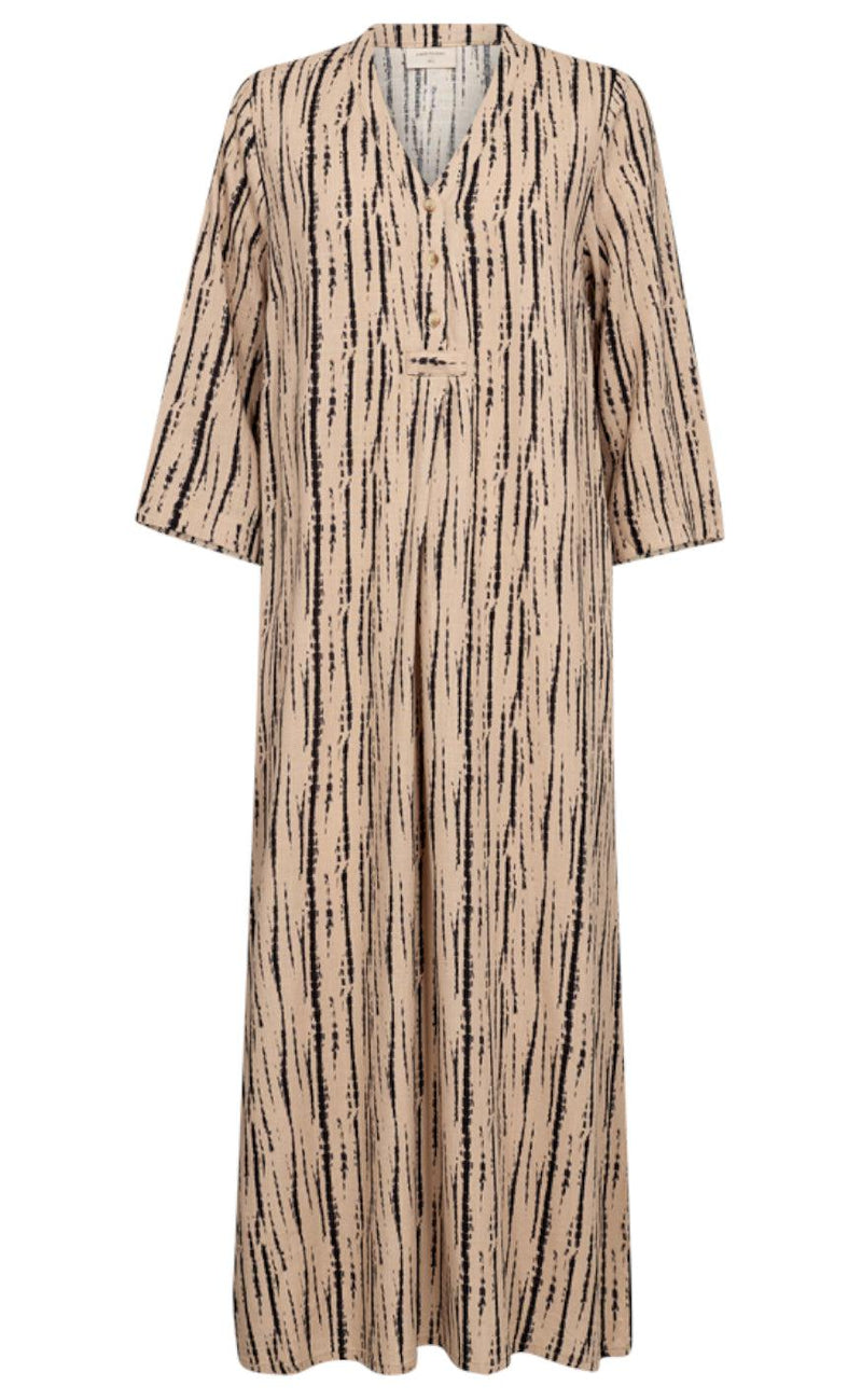 Freequent Kjole - Larin - Sand Melange w. Black