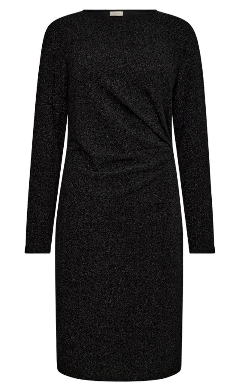Freequent Kjole - Sissel - Black W. Black Metallic