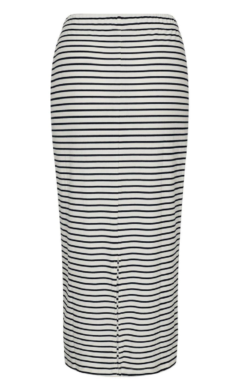Freequent Nederdel - Zia - Brilliant White w. Navy Blazer