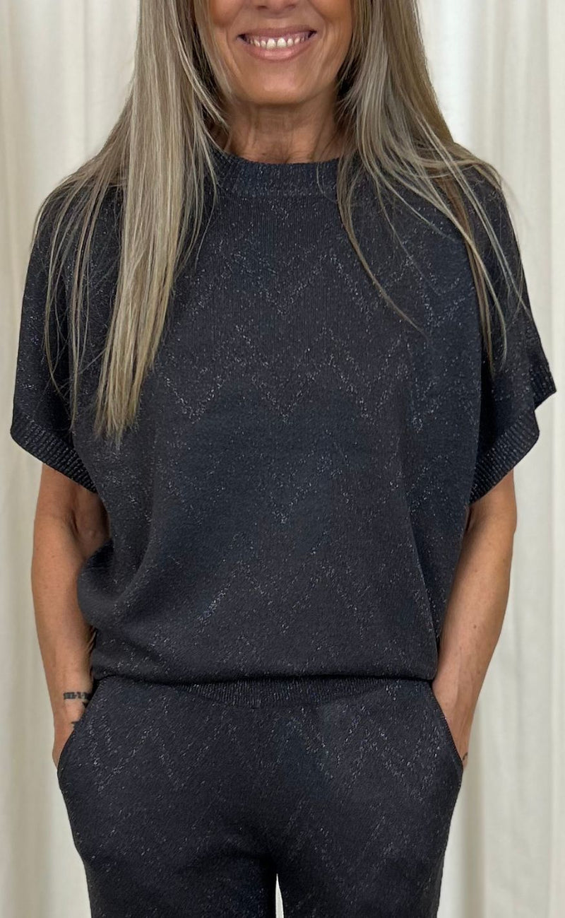 Freequent Pullover - Anilux - Gray Pinetripe W. Gunmetal
