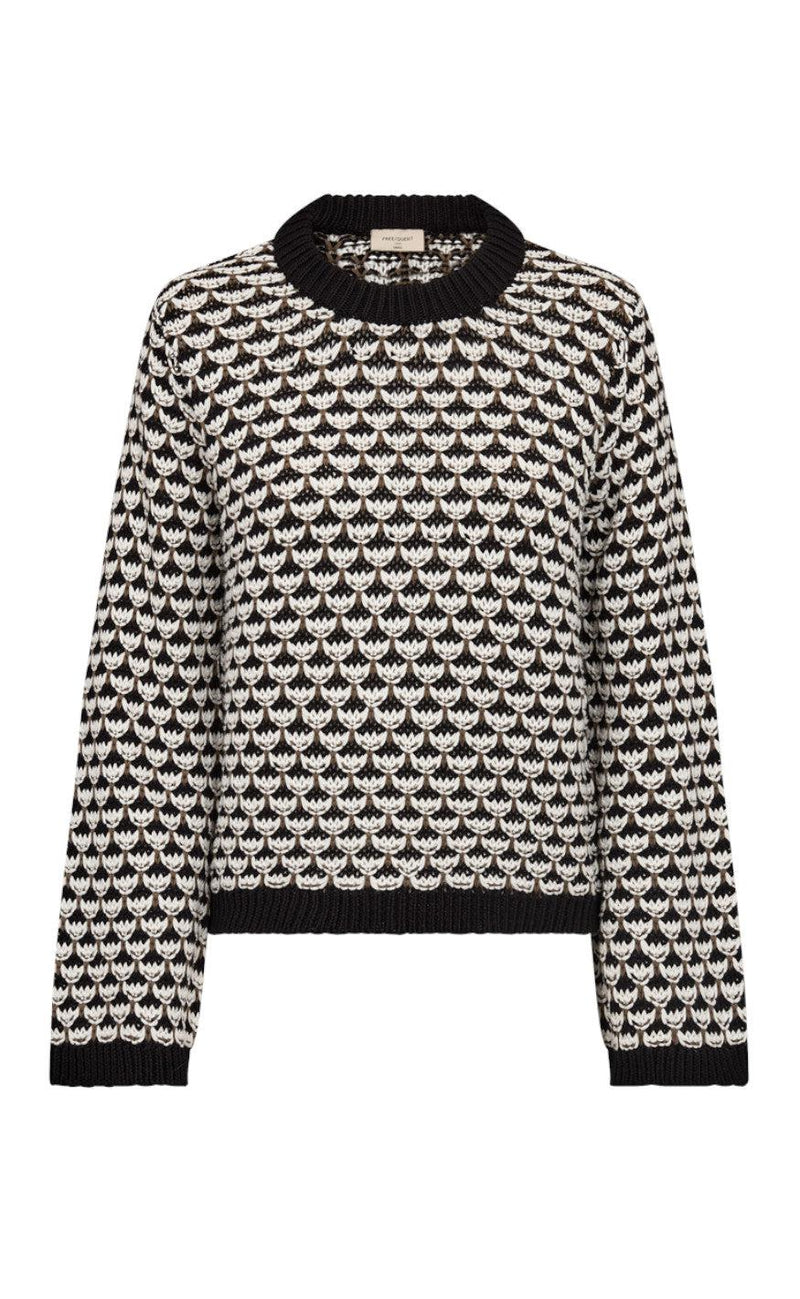 Freequent Pullover - Flippy - Black W. Off White