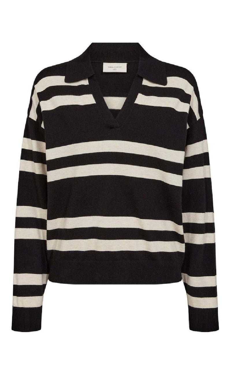 Freequent Pullover - Flow - Black w. Moonbeam Melange