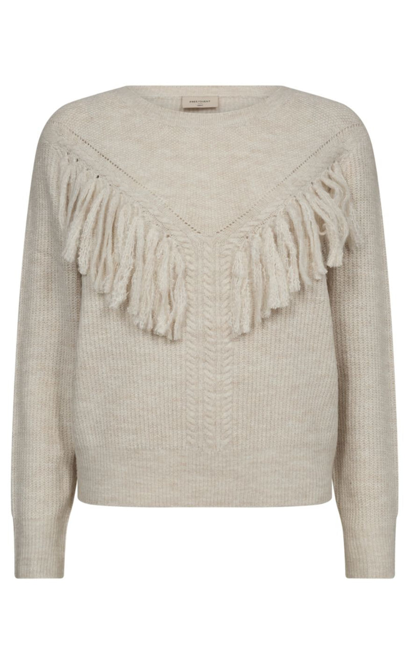Freequent Pullover - Fringe - Moonbeam melange