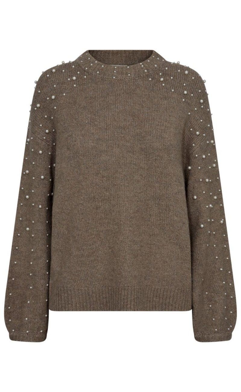 Freequent Pullover - Pearl - Desert Taupe Melange