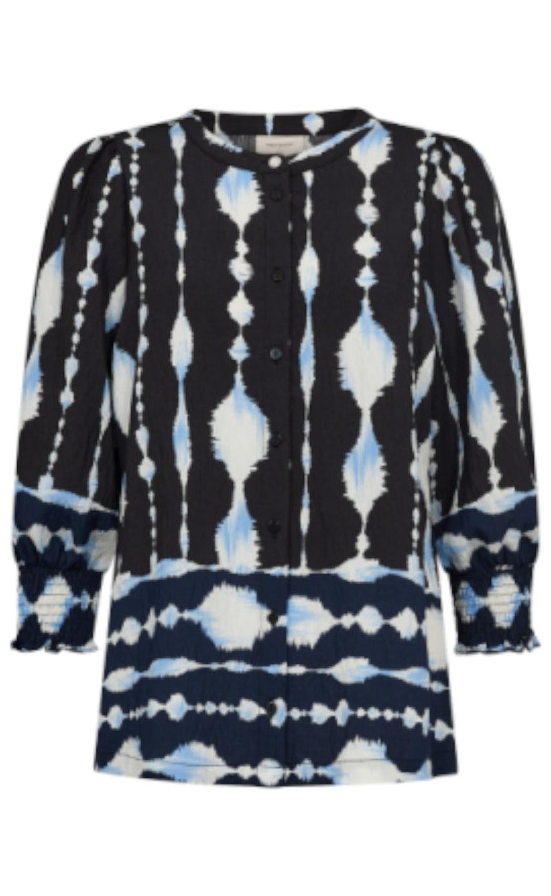 Freequent Skjorte - Aby - Black W. Navy Blazer